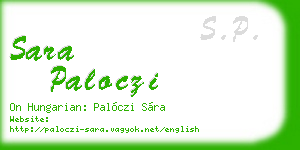 sara paloczi business card